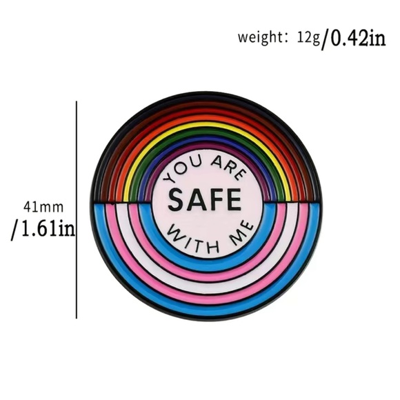 You Are Safe With Me Pin - Picture 5 of 6